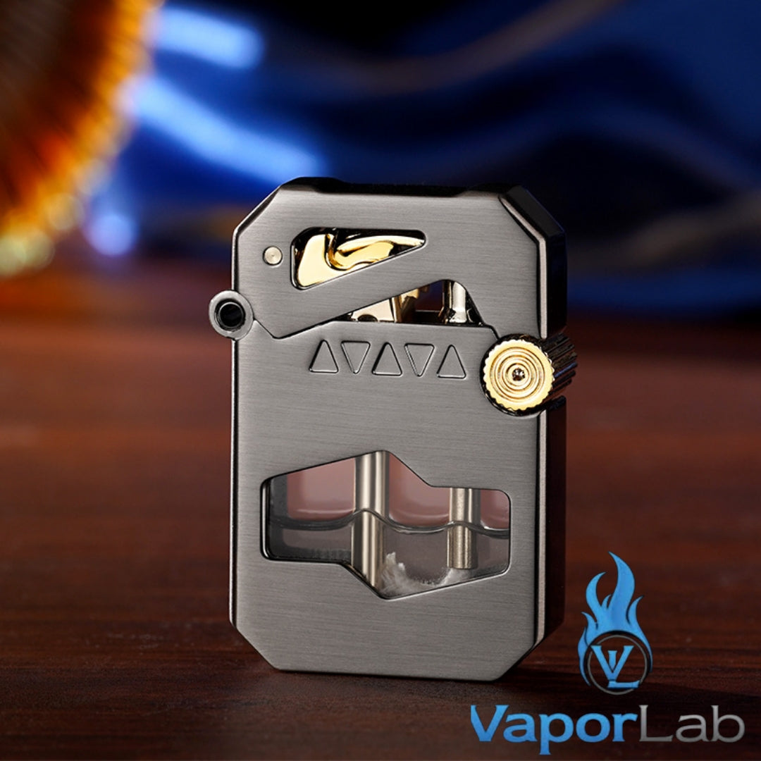 korek api classic FLABOX pakai minyak sumbu batu vintage kerosene transparant vintage oil lighter one click auto open