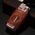 korek api bara dual las HONEST original dengan pemotong cutter untuk cerutu cigar double jet torch gas lighter ada indikator kaca transparant