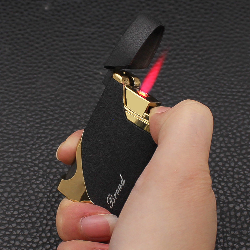 mancis korek api bara merah BROAD ada indikator transparant gas refillable red jet torch lighter windproof