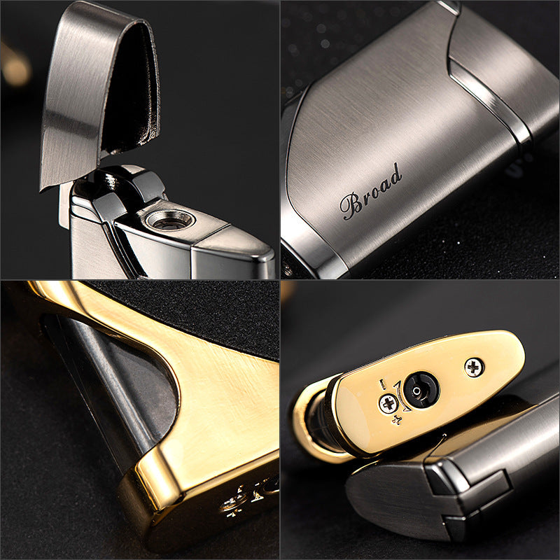 mancis korek api bara merah BROAD ada indikator transparant gas refillable red jet torch lighter windproof