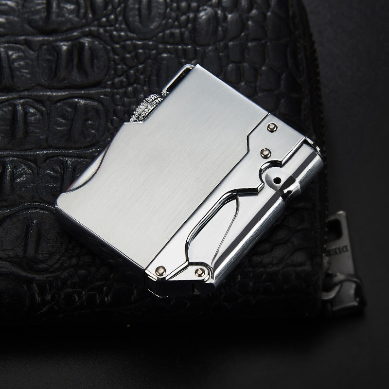korek api besi bara las FOCUS vintage jet torch metal gas refillable lighter with gift box unik