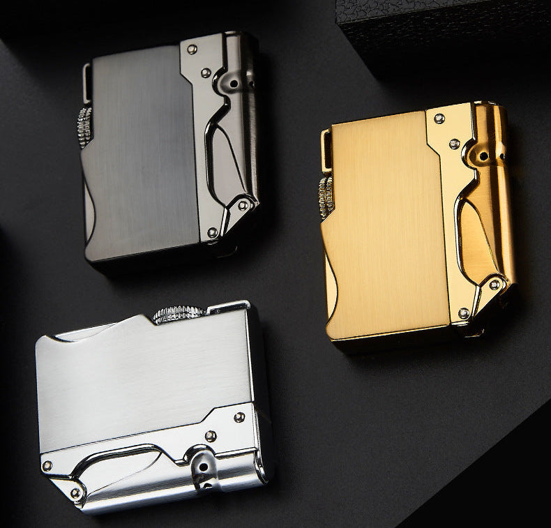 korek api besi bara las FOCUS vintage jet torch metal gas refillable lighter with gift box unik