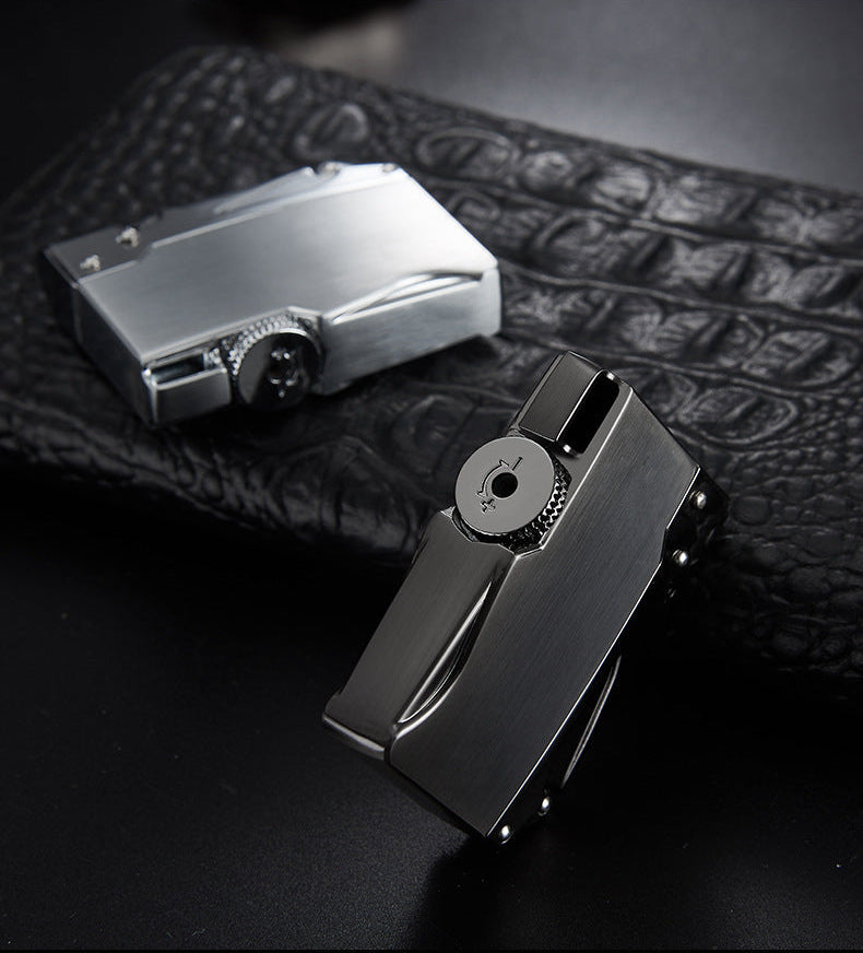 korek api besi bara las FOCUS vintage jet torch metal gas refillable lighter with gift box unik