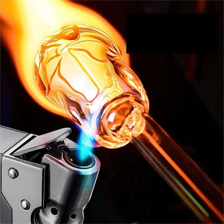 korek api besi bara las FOCUS vintage jet torch metal gas refillable lighter with gift box unik
