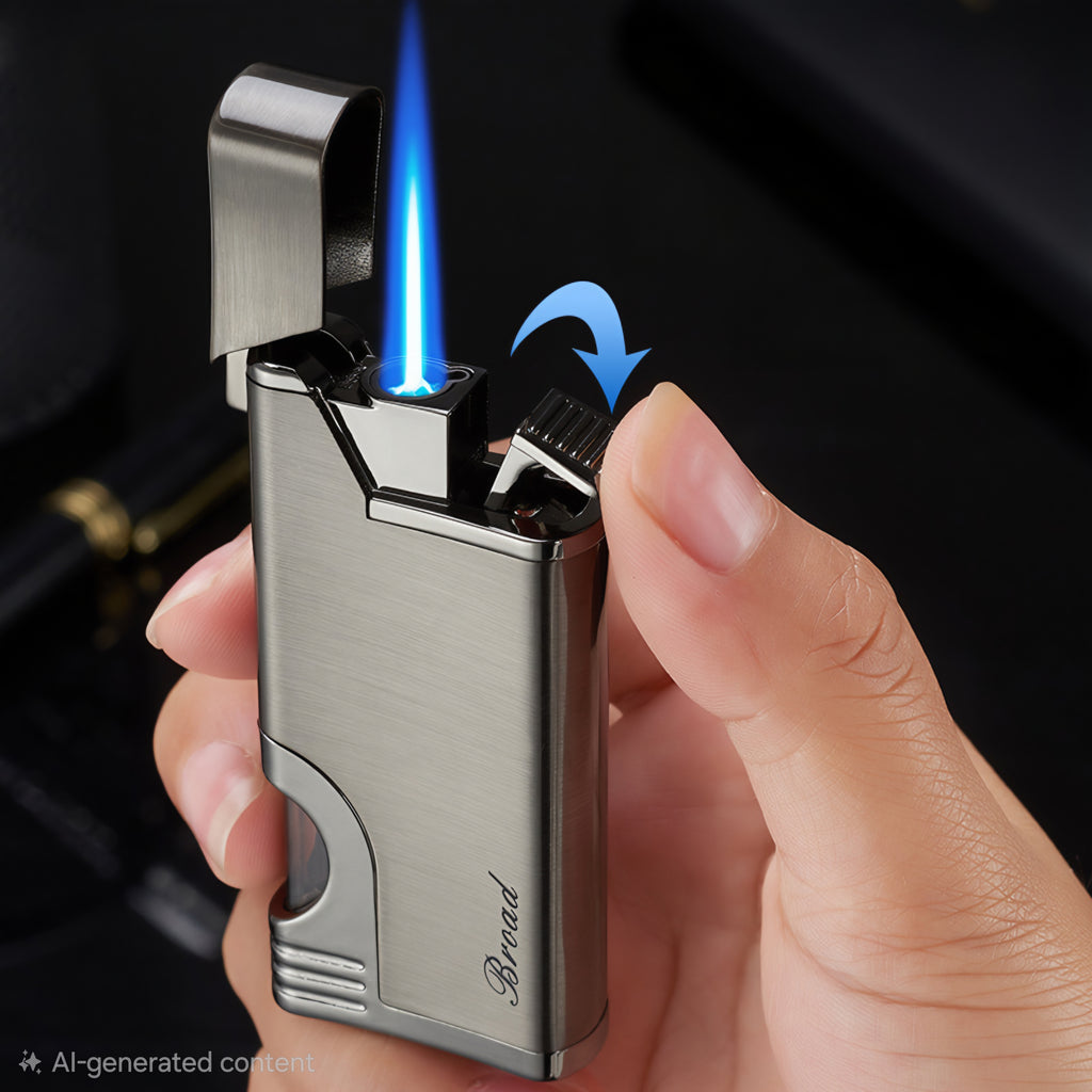 korek api bara las BROAD ada indikator gas refillable jet torch lighter