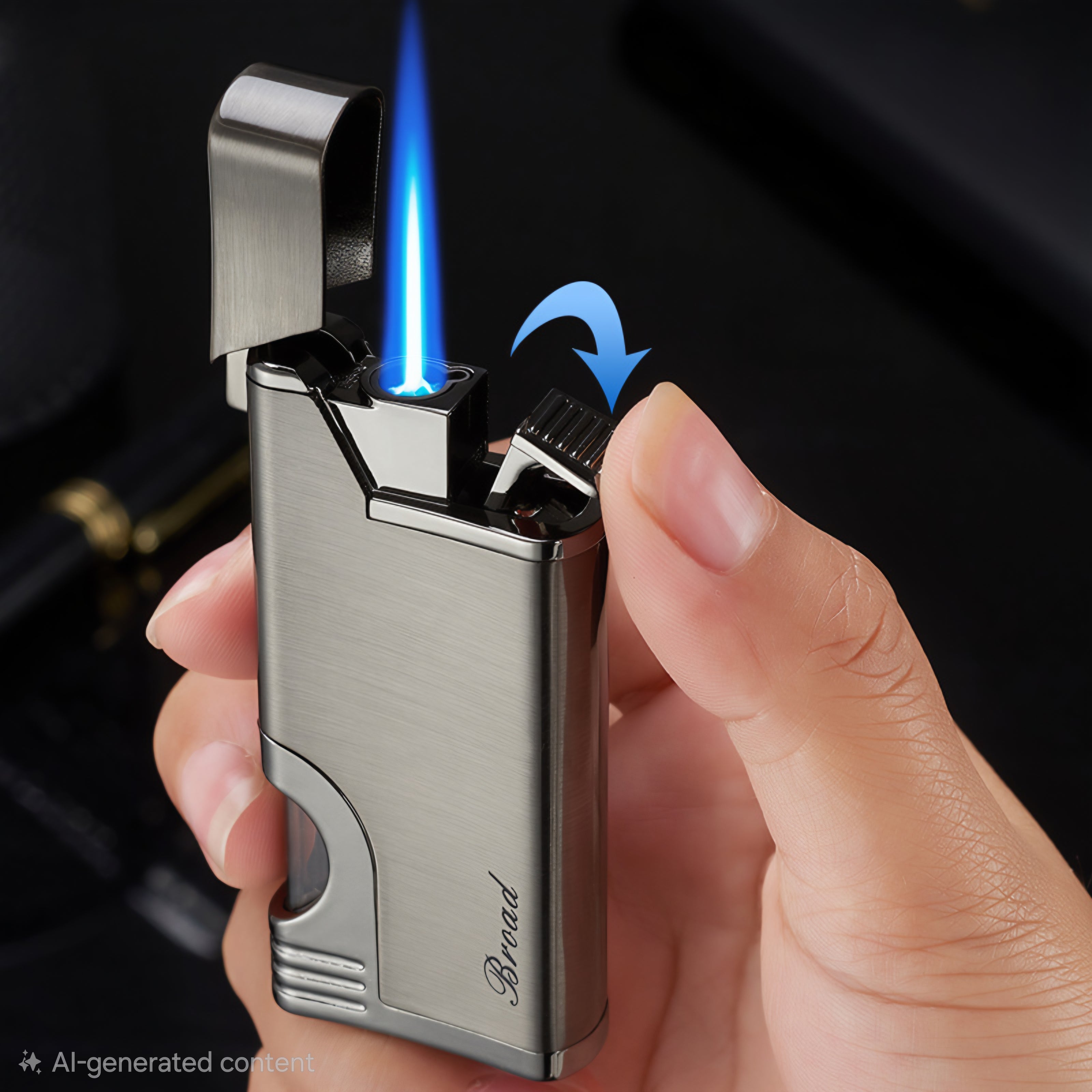 korek api bara las BROAD ada indikator gas refillable jet torch lighter