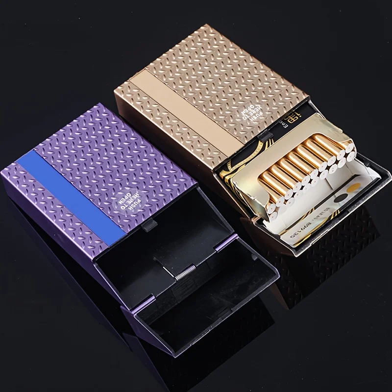 kotak tempat simpan rokok universal all size auto spring open cigarette case material plastik tebal exclusive