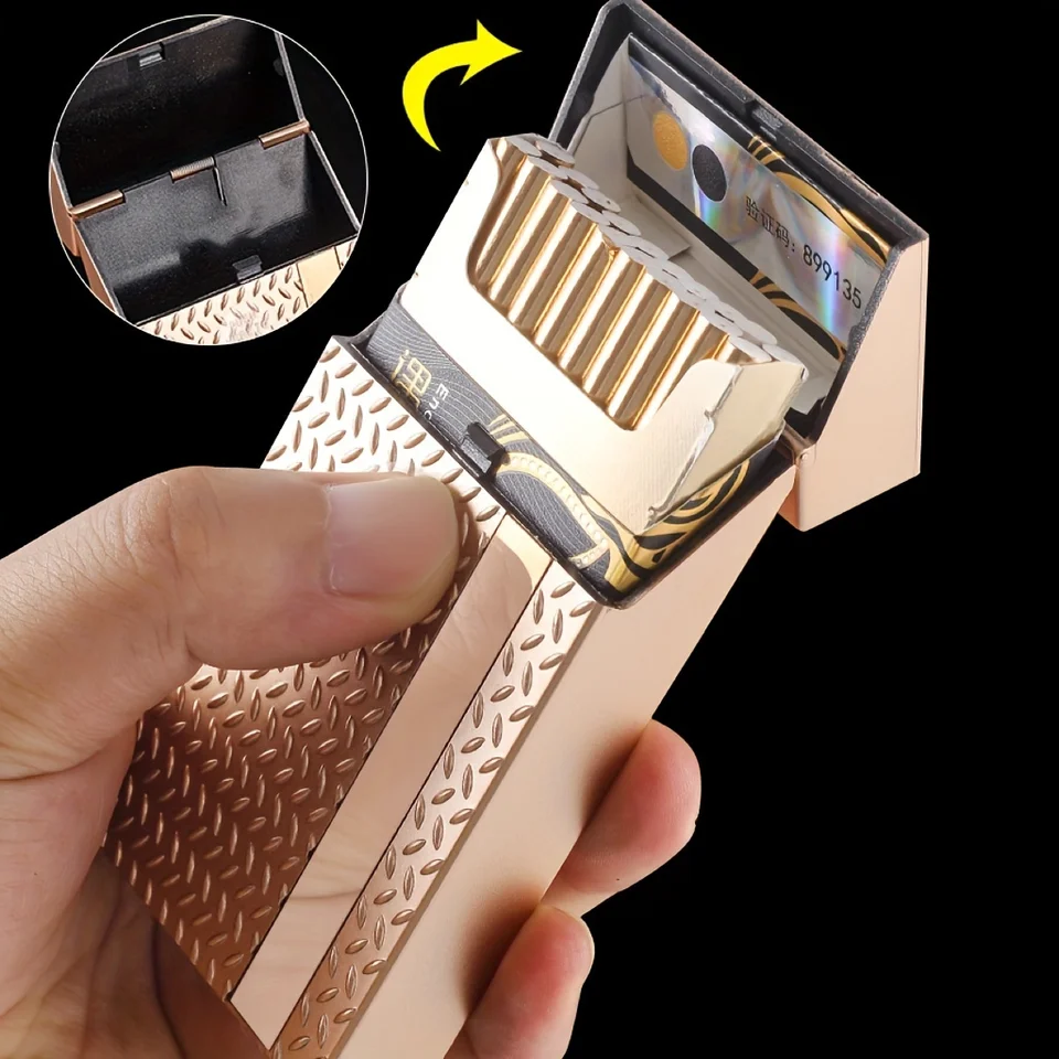 kotak tempat simpan rokok universal all size auto spring open cigarette case material plastik tebal exclusive