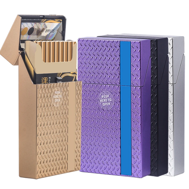 kotak tempat simpan rokok universal all size auto spring open cigarette case material plastik tebal exclusive