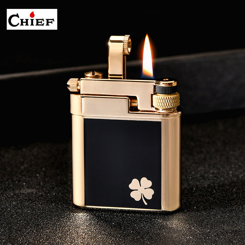 korek api classic sumbu kapas minyak vintage kerosene retro oil lighter original CHIEF 311 gift box full brass