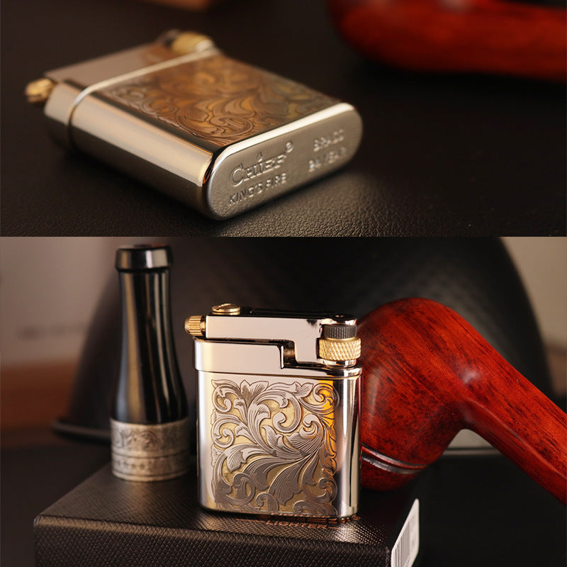 korek api classic sumbu kapas minyak vintage kerosene retro oil lighter original CHIEF 311 gift box full brass