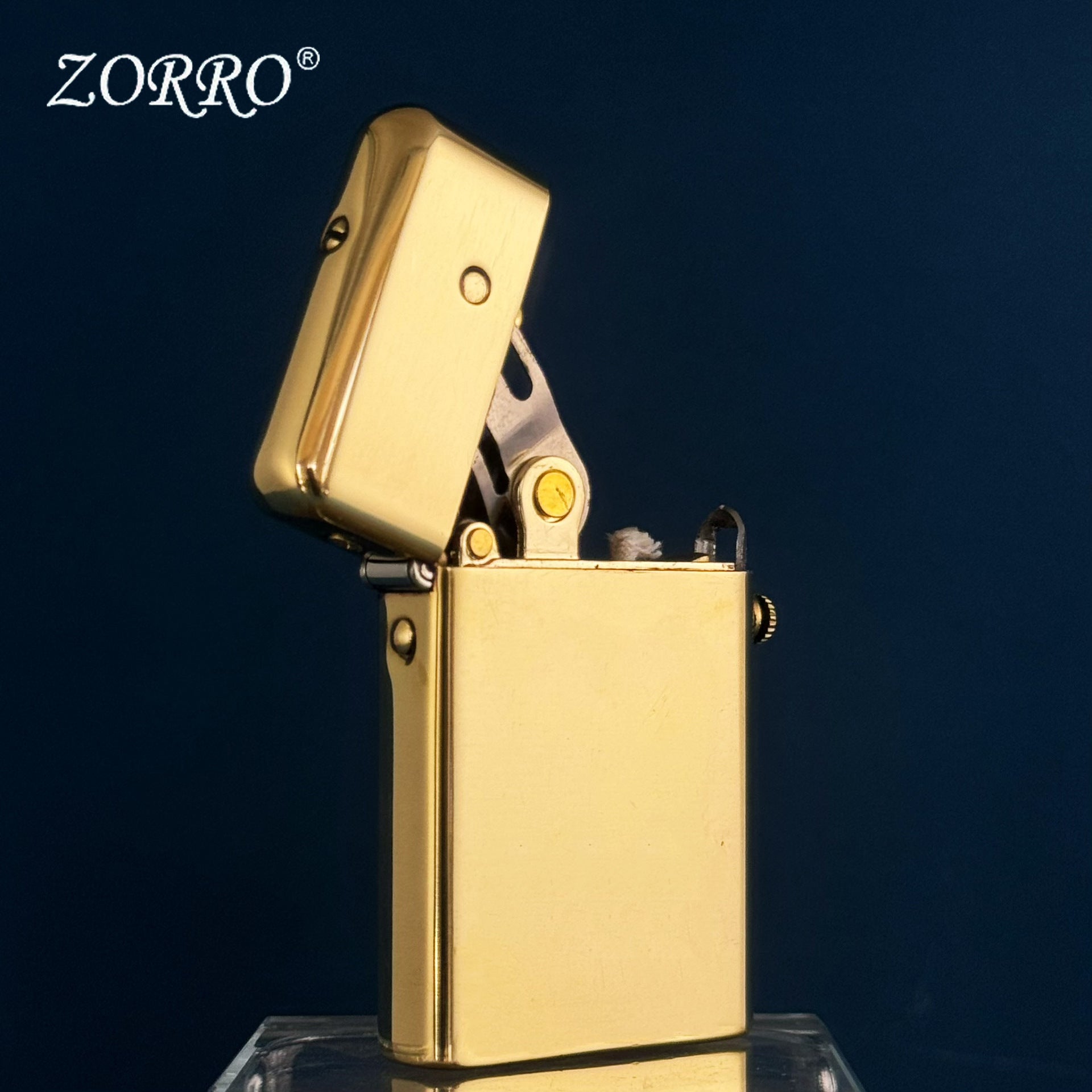 korek api classic zorro 581 pakai minyak sumbu batu vintage kerosene oil lighter full brass slim retro lighter