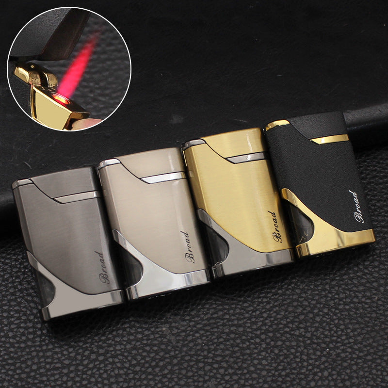 mancis korek api bara merah BROAD ada indikator transparant gas refillable red jet torch lighter windproof