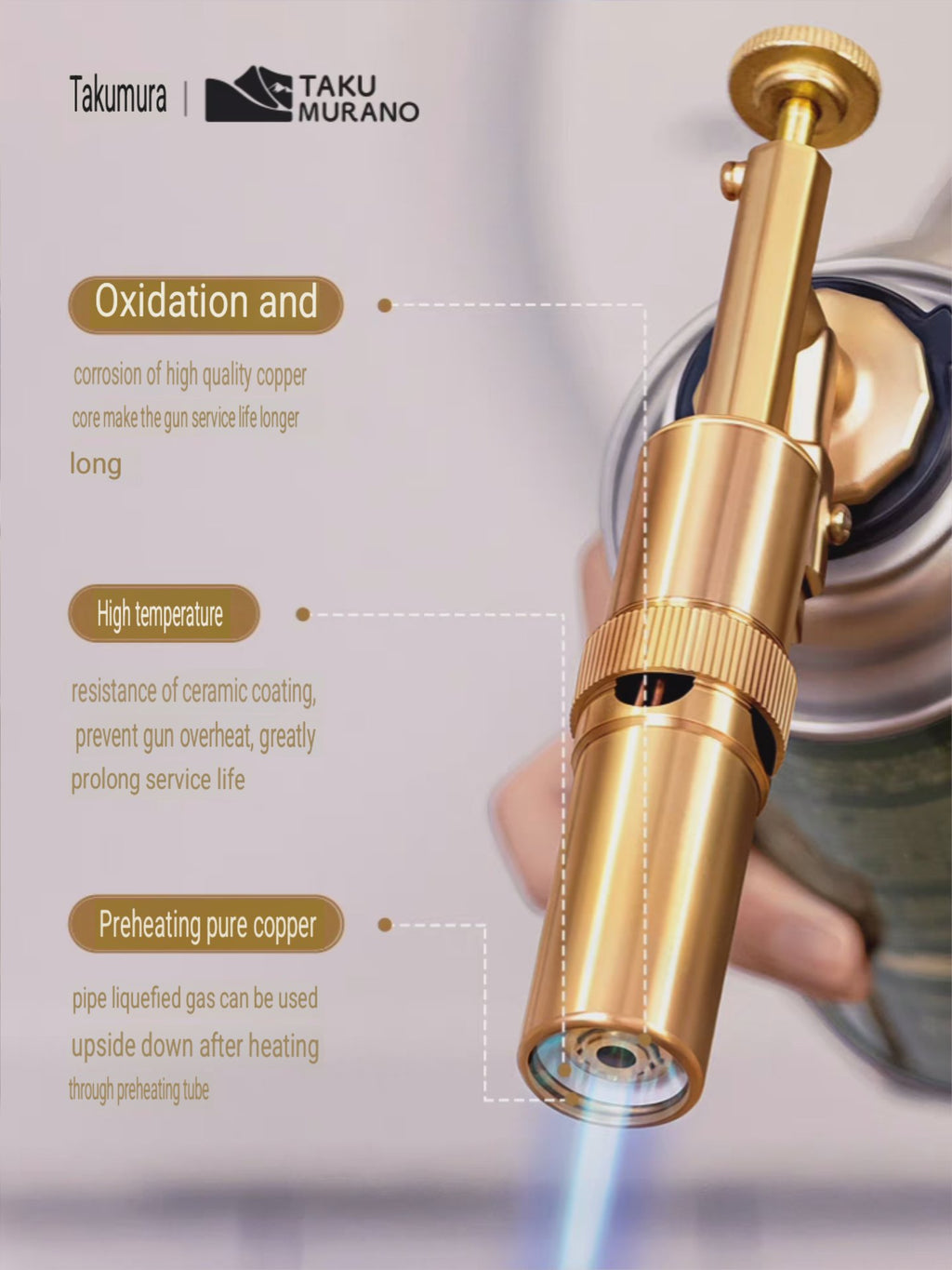 kepala gas torch full asli kuningan alat las blow torch flame gun heavy duty with ignition dengan tombol pemantik for cooking bbq 2936
