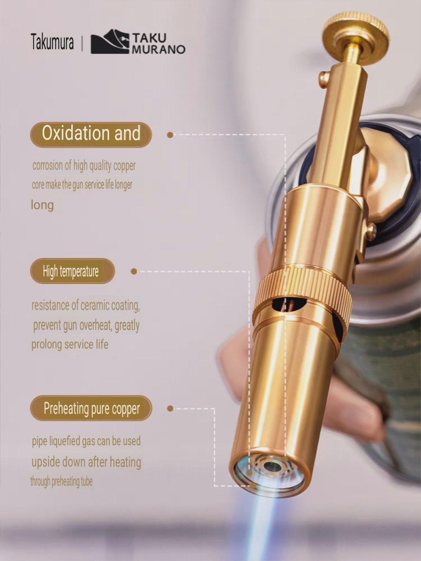 kepala gas torch full asli kuningan alat las blow torch flame gun heavy duty with ignition dengan tombol pemantik for cooking bbq 2936