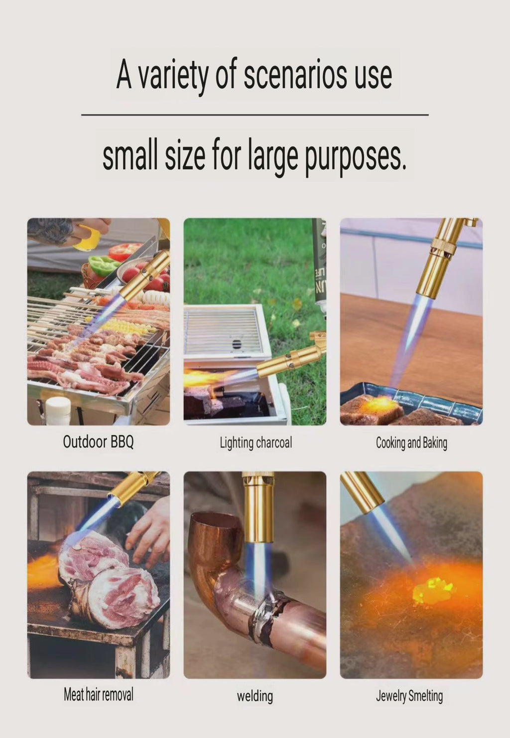kepala gas torch full asli kuningan alat las blow torch flame gun heavy duty with ignition dengan tombol pemantik for cooking bbq 2936