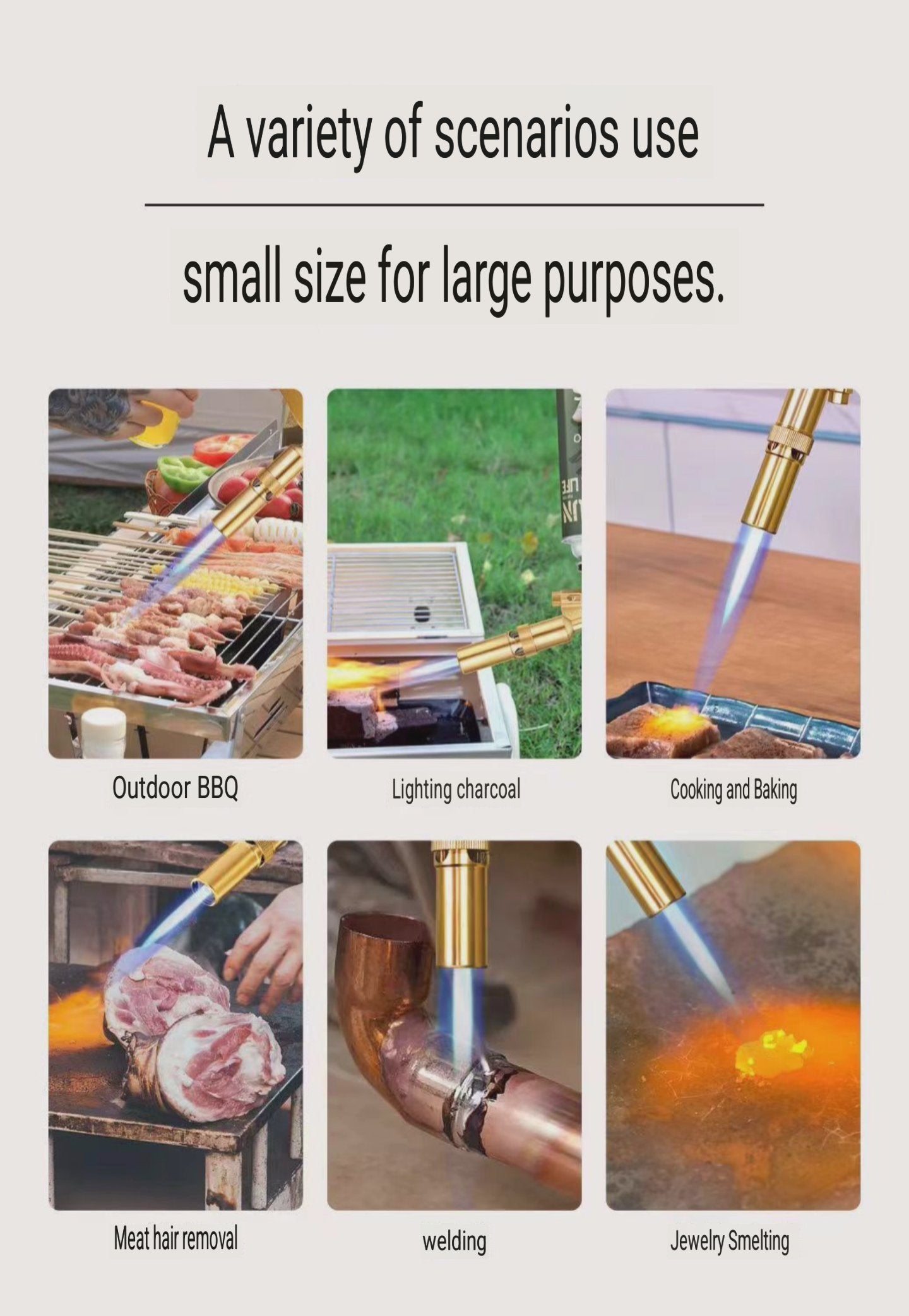 kepala gas torch full asli kuningan alat las blow torch flame gun heavy duty with ignition dengan tombol pemantik for cooking bbq 2936