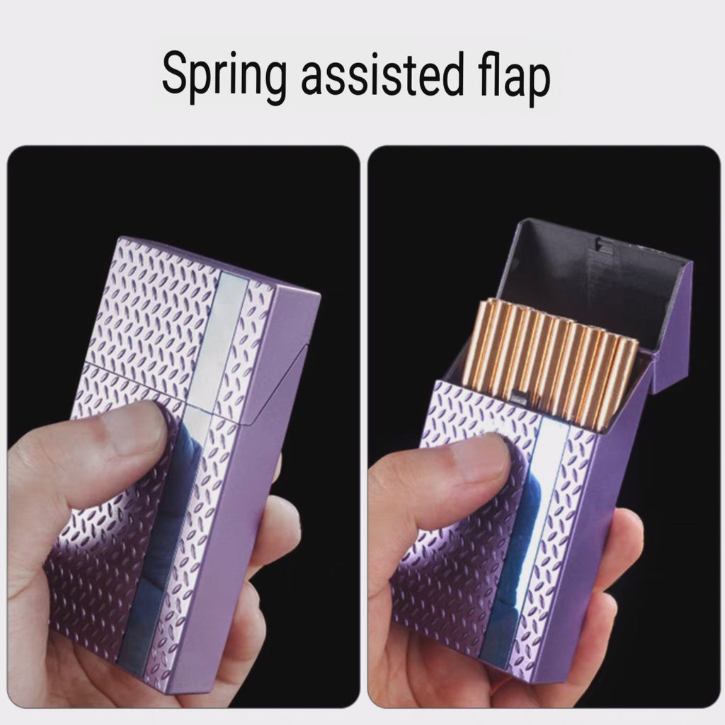 kotak tempat simpan rokok universal all size auto spring open cigarette case material plastik tebal exclusive