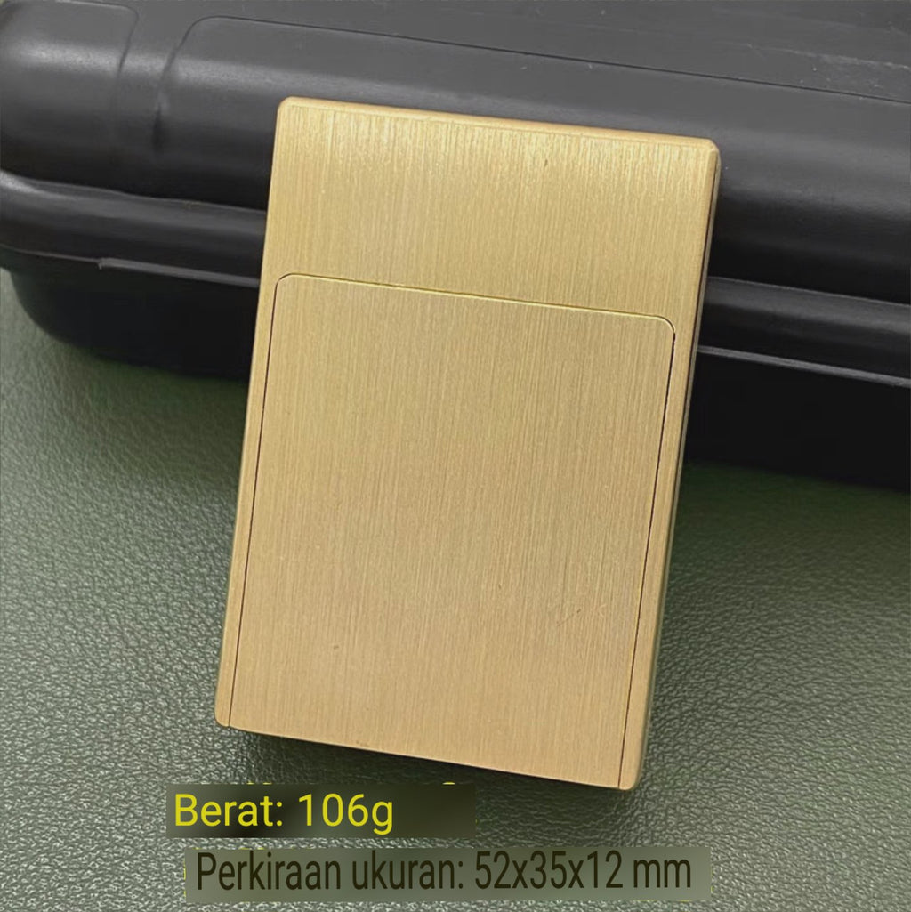 korek api metal pakai roda sumbu minyak classic vintage full brass perunggu asli pagani oil lighter retro slick design 3327