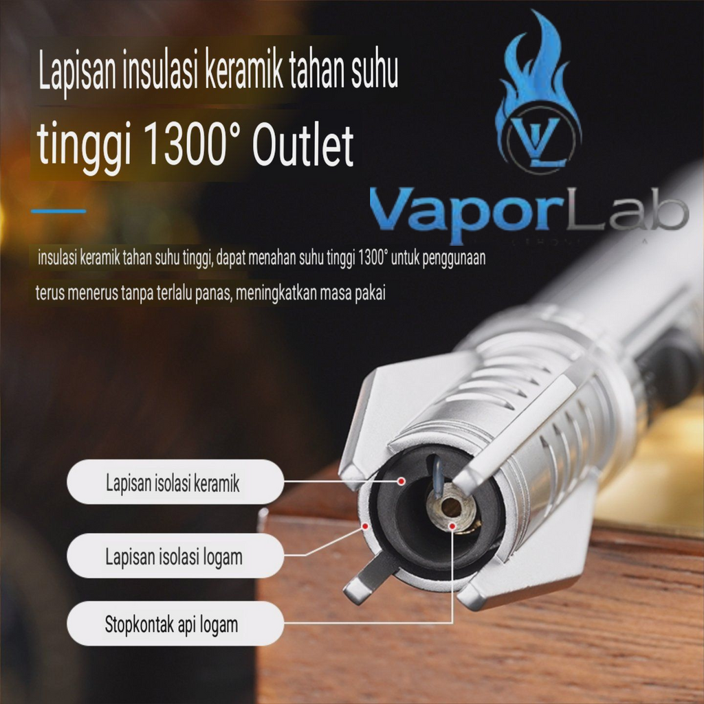 korek api bara las unik model obor mini ada kaca indikator gas refillable jet torch lighter good quality windproof