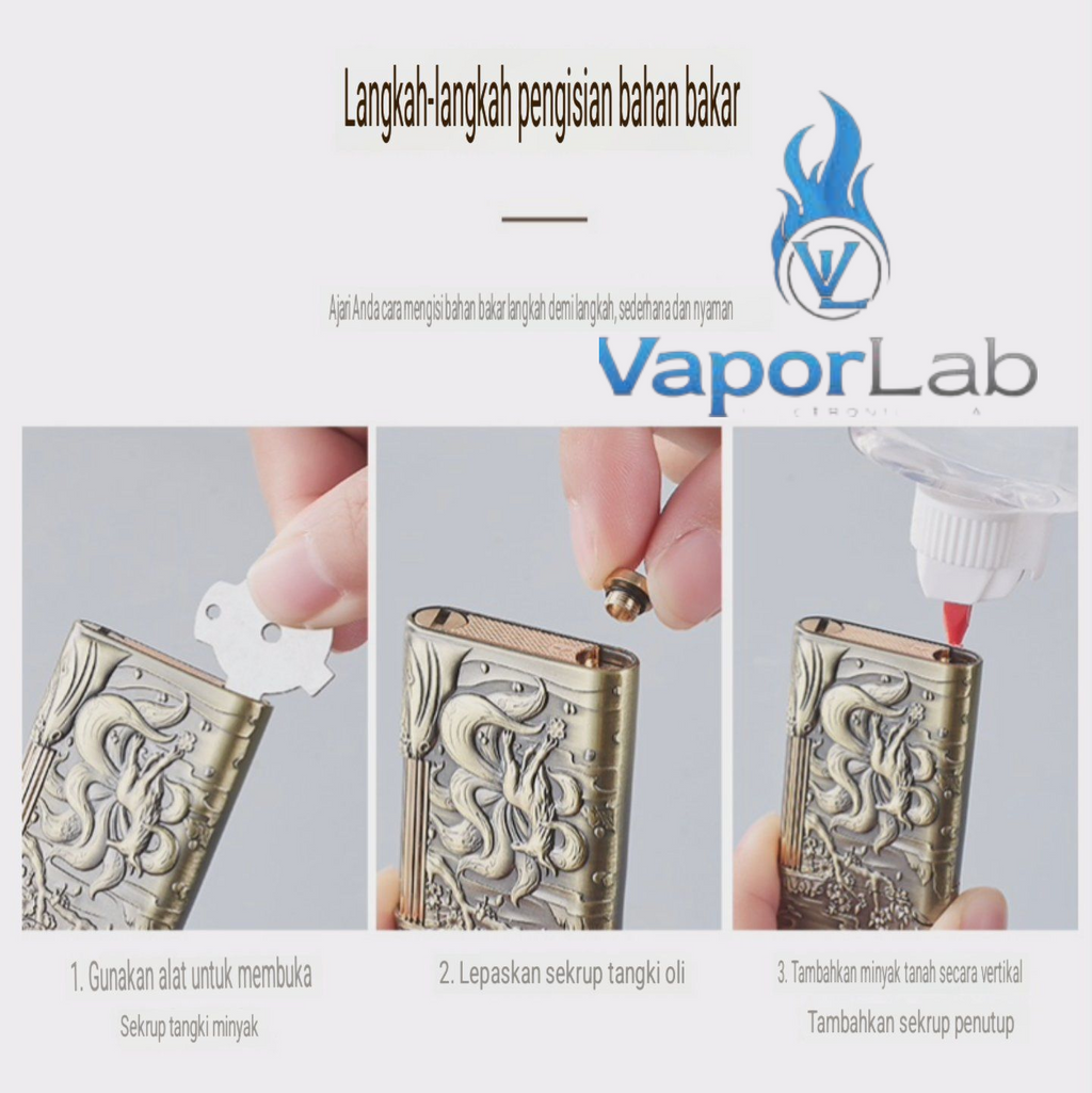 korek api roda sumbu minyak body ukiran full gesek samping vintage classic kerosene bronze oil lighter