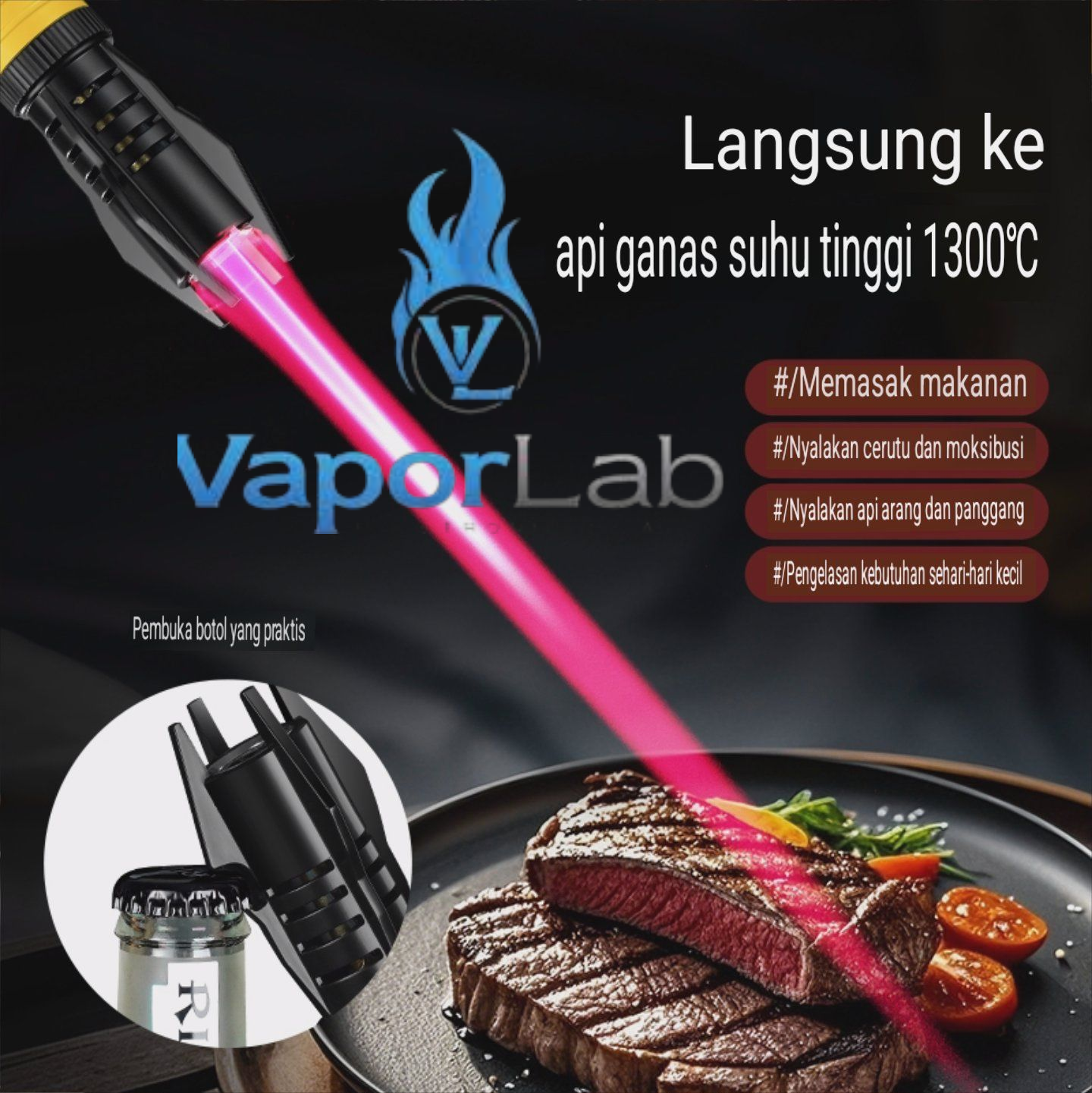 korek api bara las kencang model light saber jet flame torch high power temp outdoor bbq Refillable gas lighter dengan bukaan botol