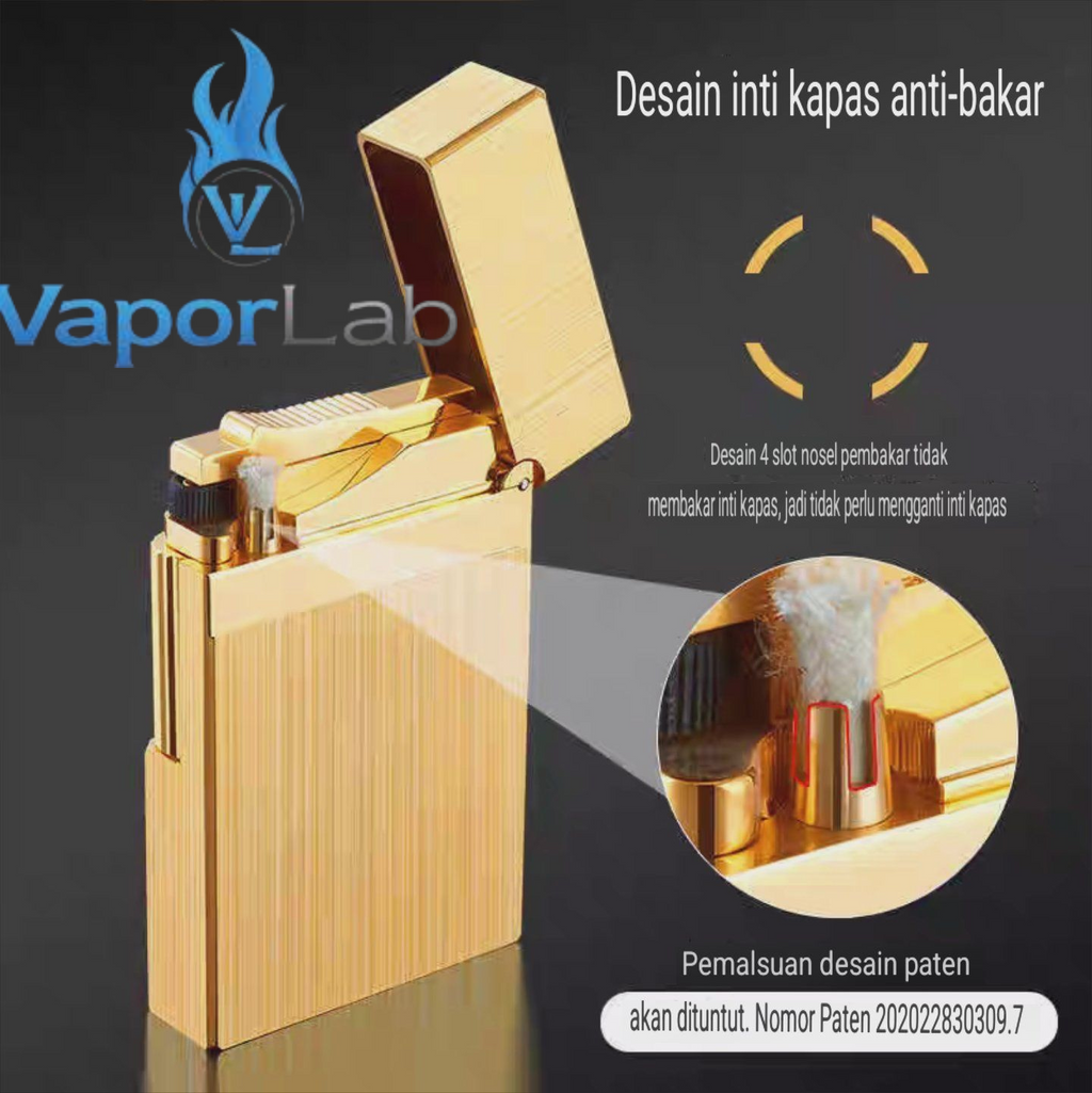 korek api pakai refill minyak sumbu classic roda ada denting ROWENTA original brass vintage classic oil kerosene lighter R10 with crisp sound