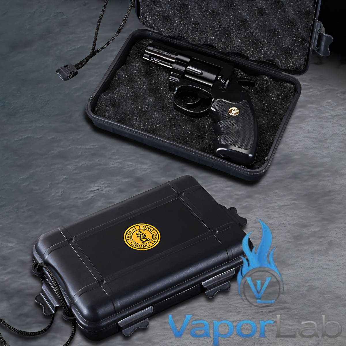 korek api gas model replika pistol revolver pyhton piton metal mini gun shaped refillable gas lighter zhonglong dengan multi laras dan muffler