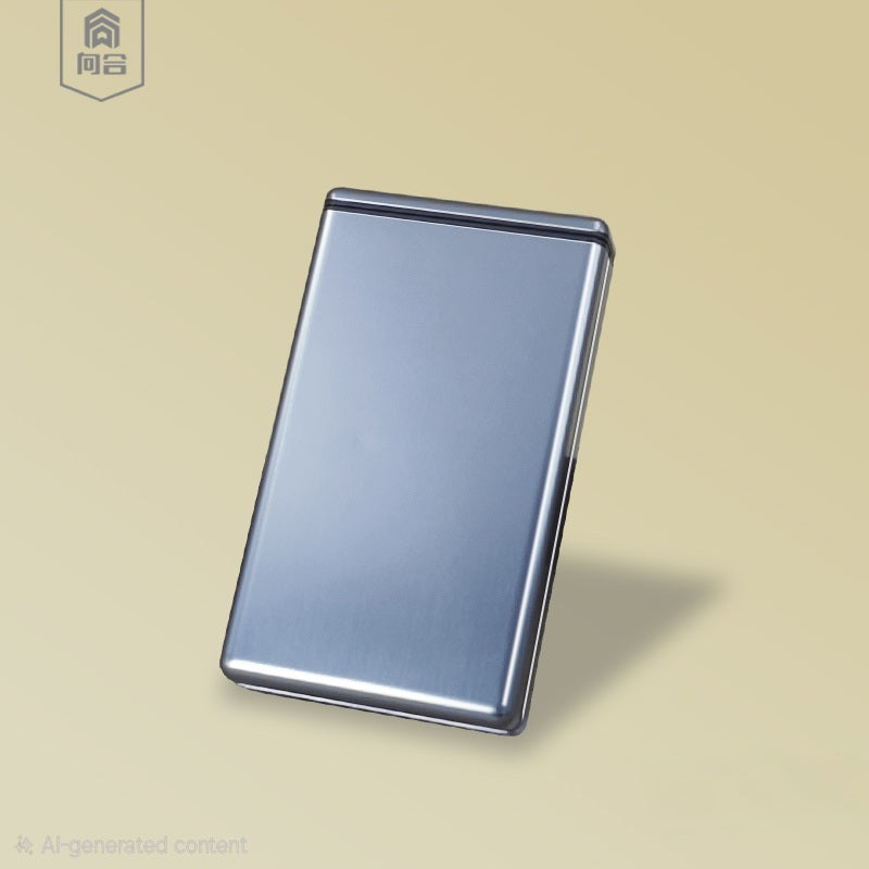 kotak tempat simpan penyimpanan rokok slim design universal all size cigarette auto slide open metal case aluminium besi tebal