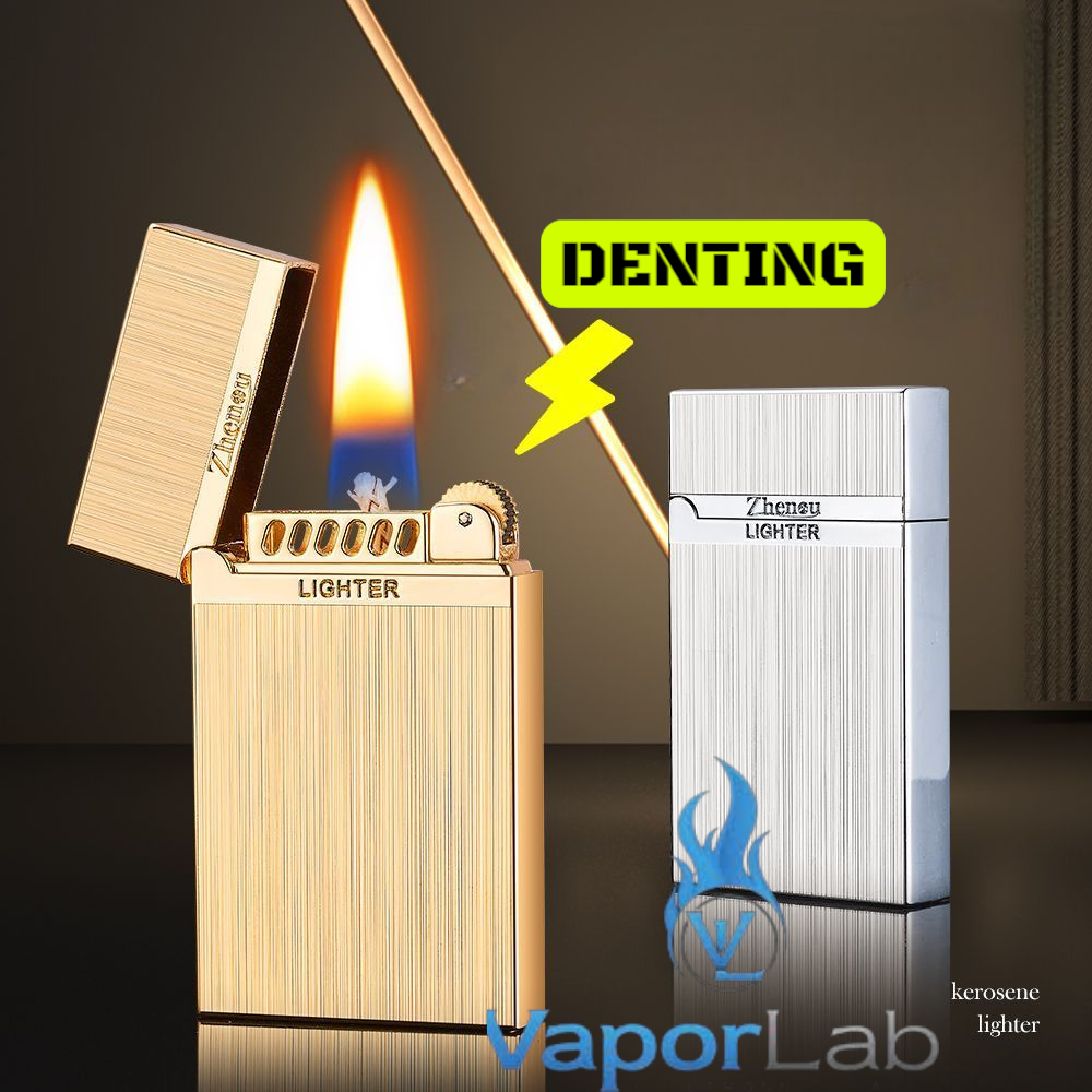 mancis korek api besi klasik pakai roda dan sumbu refill minyak vintage classic oil lighter metal ada denting ding sound