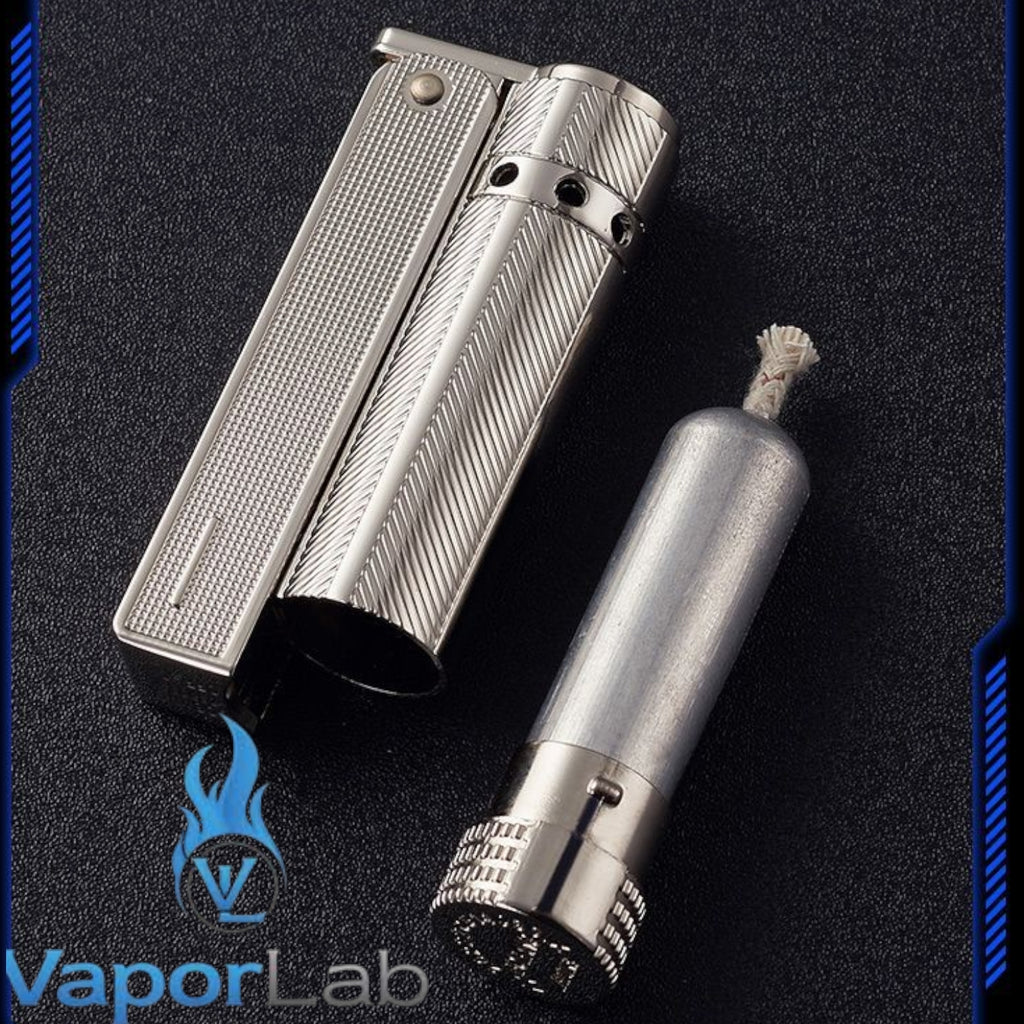mancis korek api besi pakai roda sumbu minyak model jadul old fashion vintage classic retro metal oil kerosene lighter BOBANG