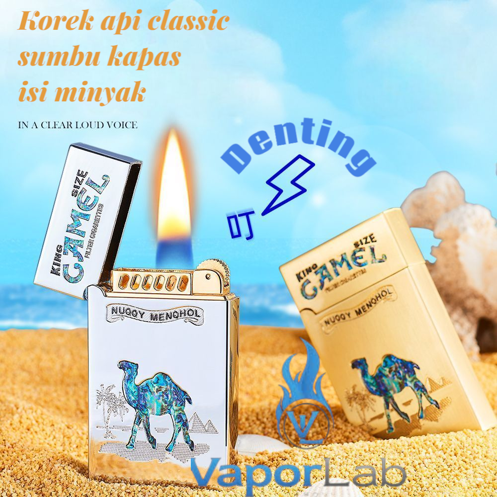 mancis korek api besi klasik pakai roda dan sumbu refill minyak vintage classic oil lighter metal ada denting ding sound
