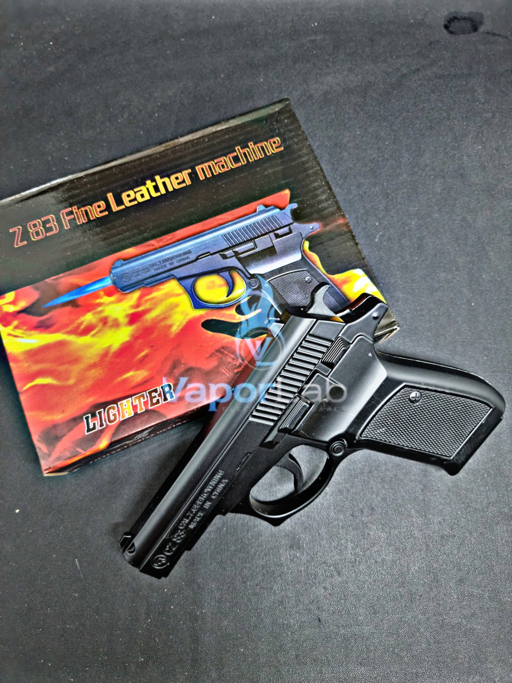 korek api gas bisa isi ulang bara merah model pajangan display pistol makarov gun refillable gas lighter full besi metal