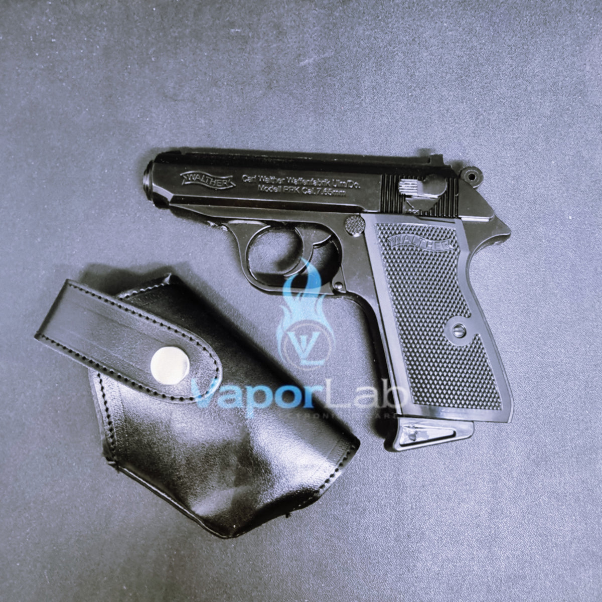 korek api gas isi ulang bara merah model pistol walther ppk besi refillable gas metal gun lighter collection display pajangan