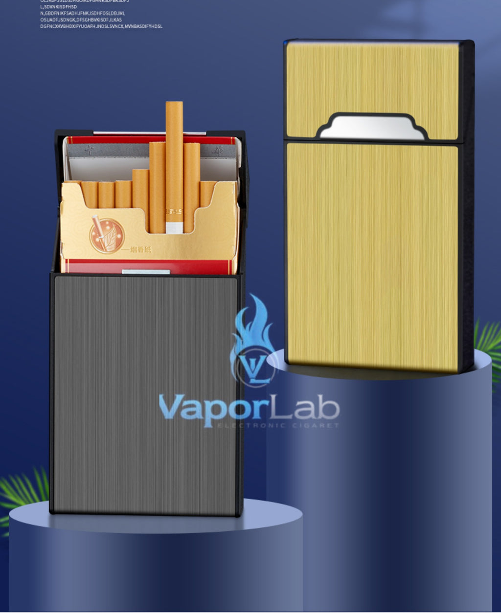 kotak box tempat simpan rokok ukuran slim panjang 20 batang cigarette case lapisan luar metal