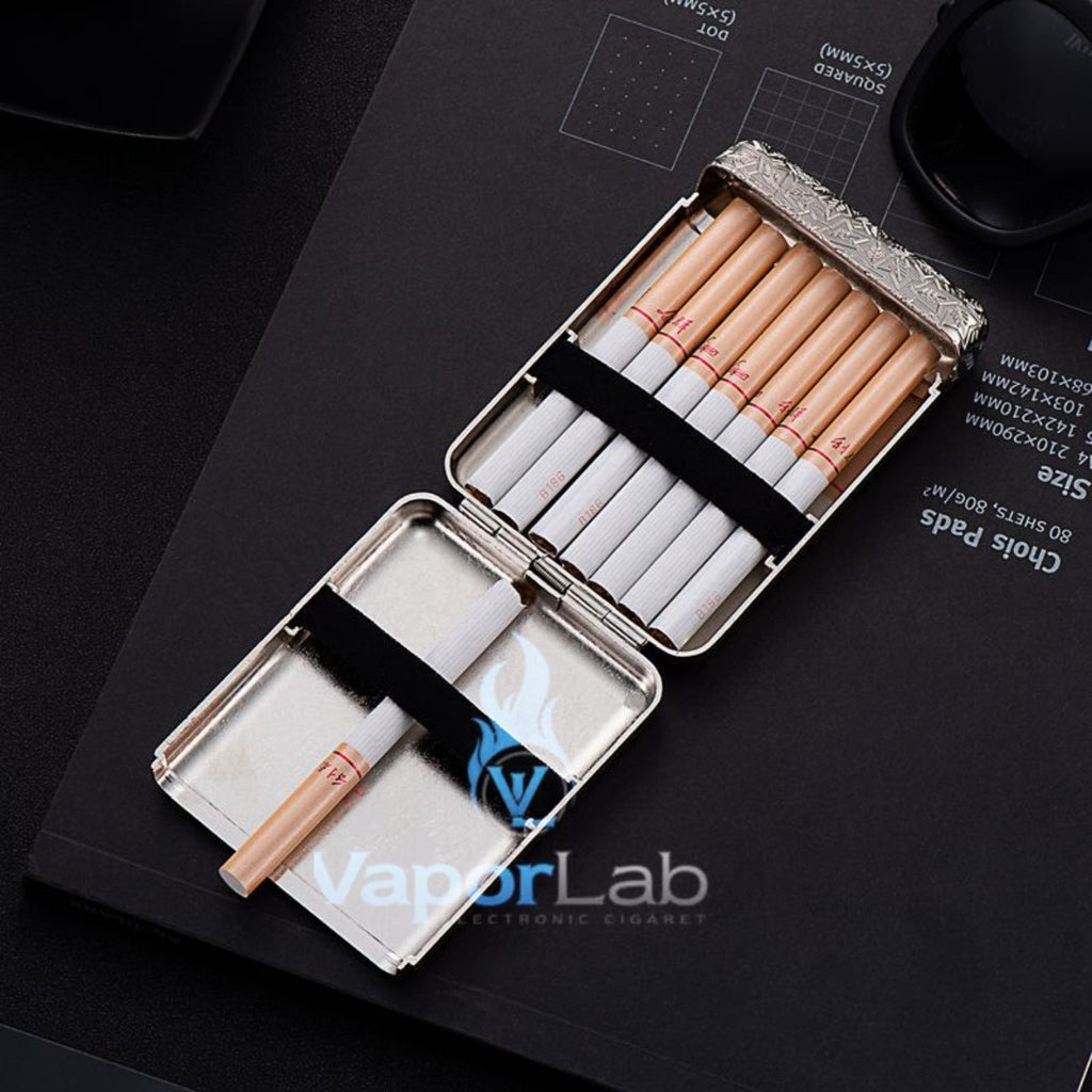 kotak tempat simpan rokok slim atau reguler size vintage metal cigarette case model peaky blinders retro metal design
