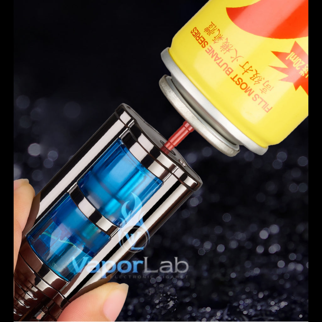 korek api bara torch refillable gas dapat diisi ulang classic vintage dengan kaca transparant windproof lighter