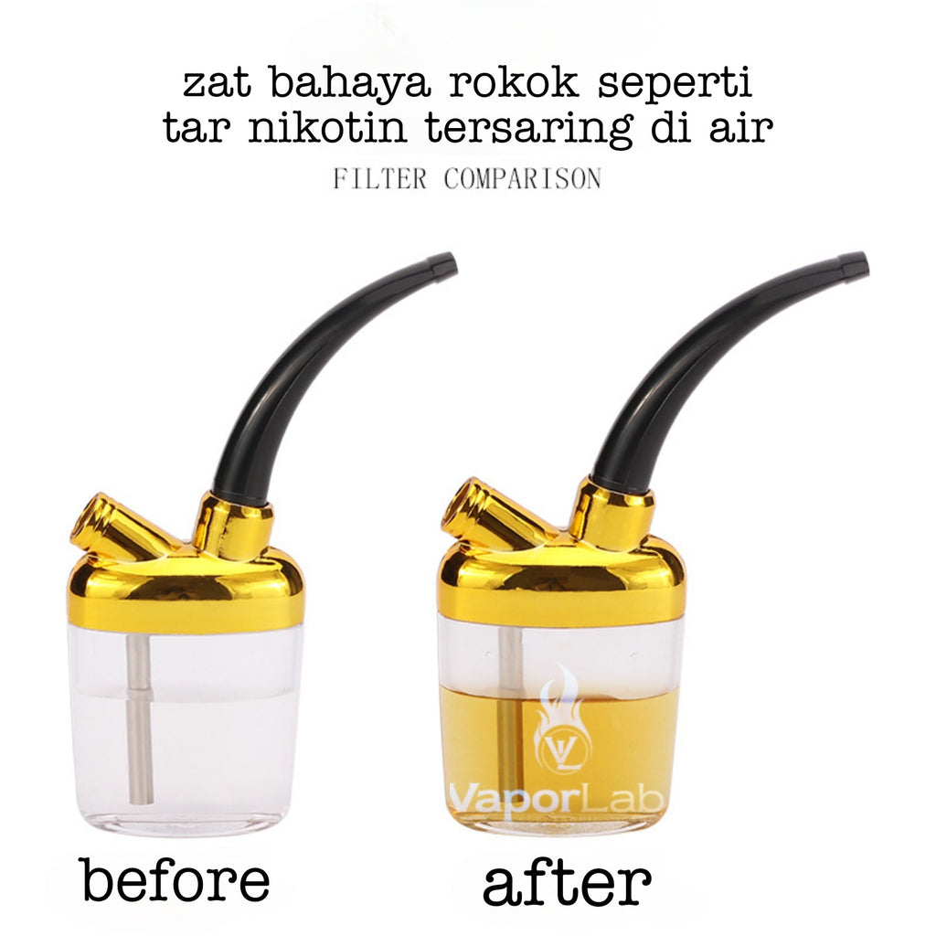 Water pipe mini pipa penyaring cigarette filter zat berbahaya di rokok clean smoking NZH218B