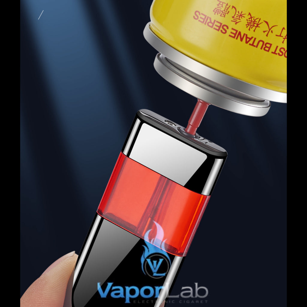 korek api roda api bara las slim gas torch refillable lighter polos dengan kaca gas transparant