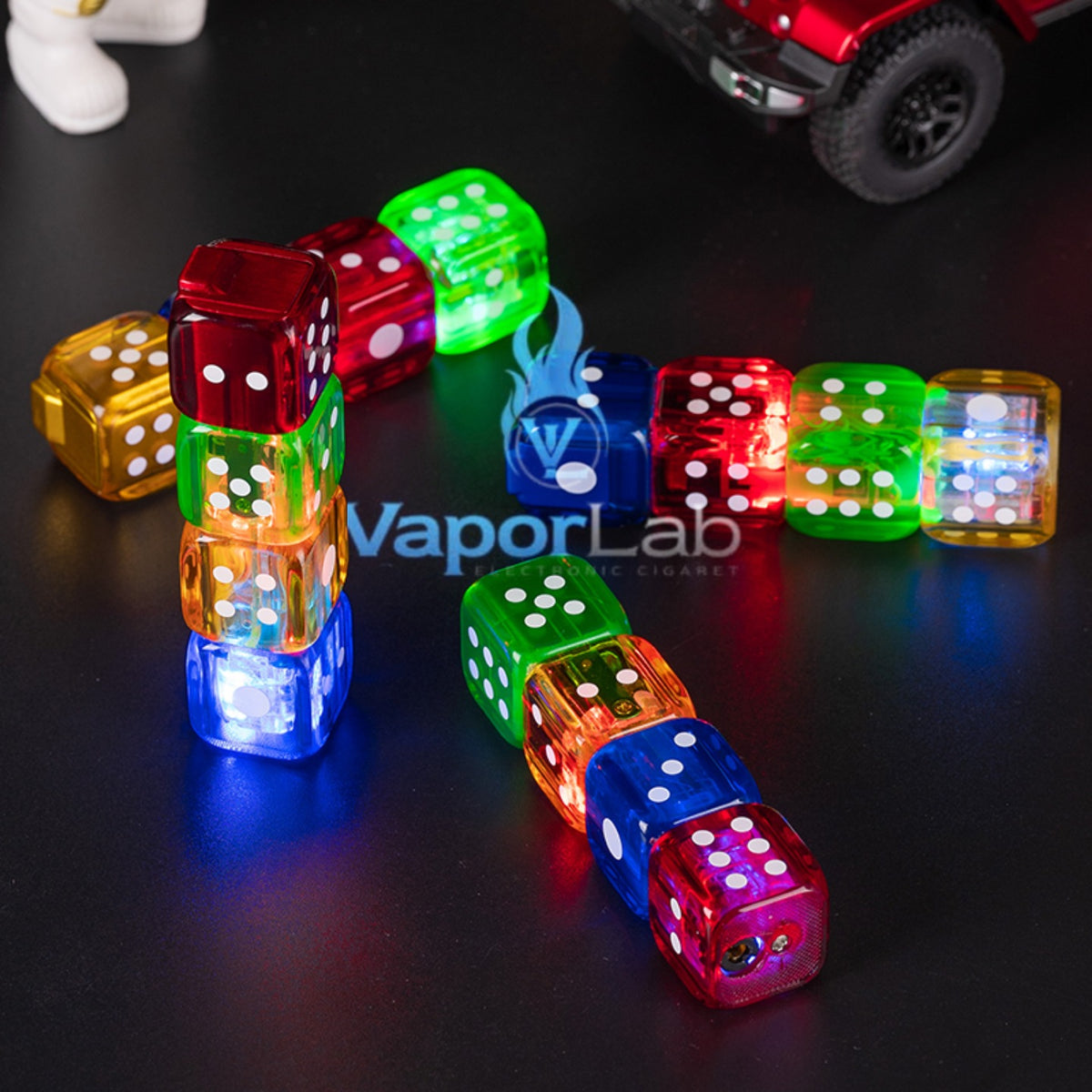 korek api model dadu bara jet torch transparant dice refillable gas lighter ada lampu kelap kelip unik lucu