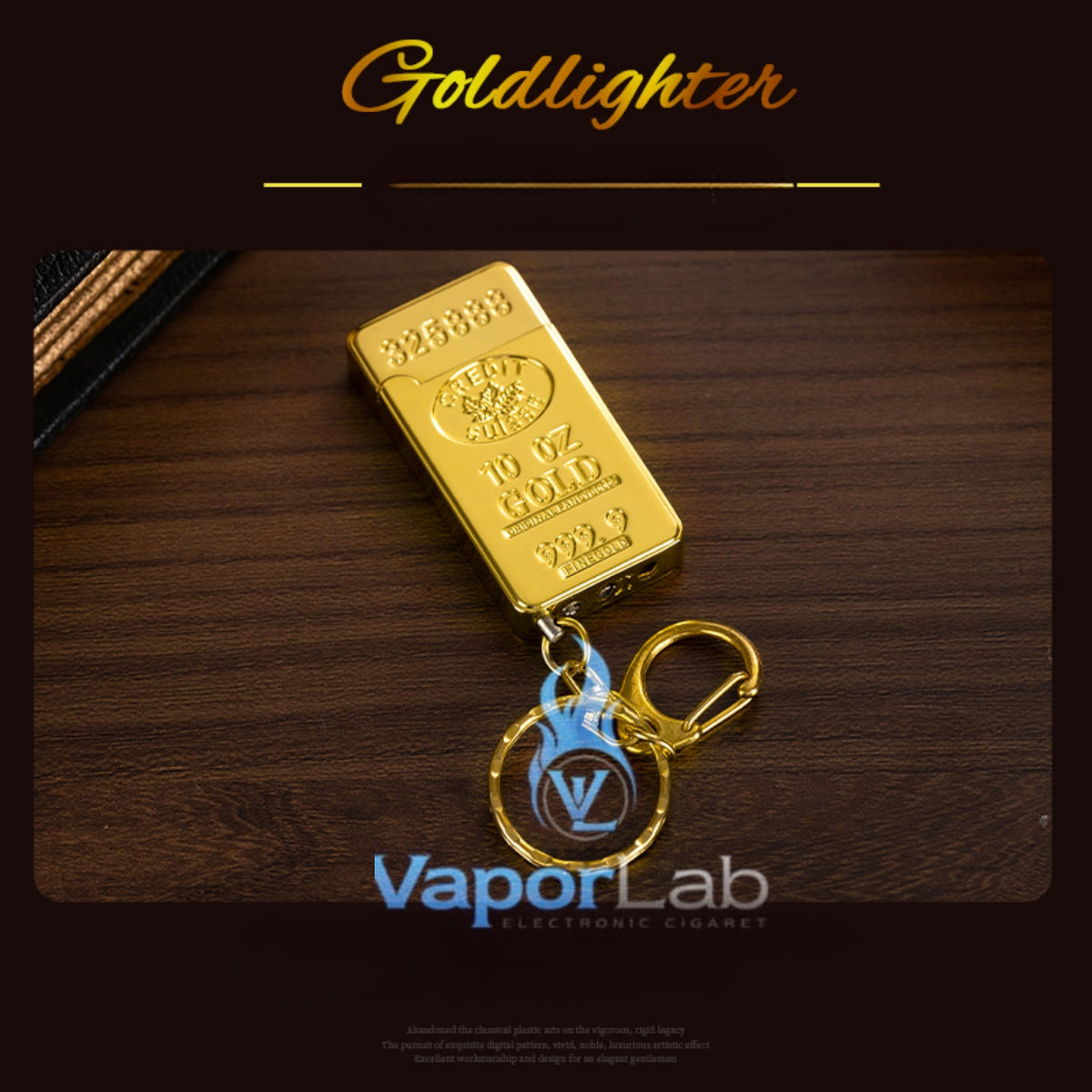 korek api gantungan kunci model emas gold bar key chain refillable gas lighter unik lucu