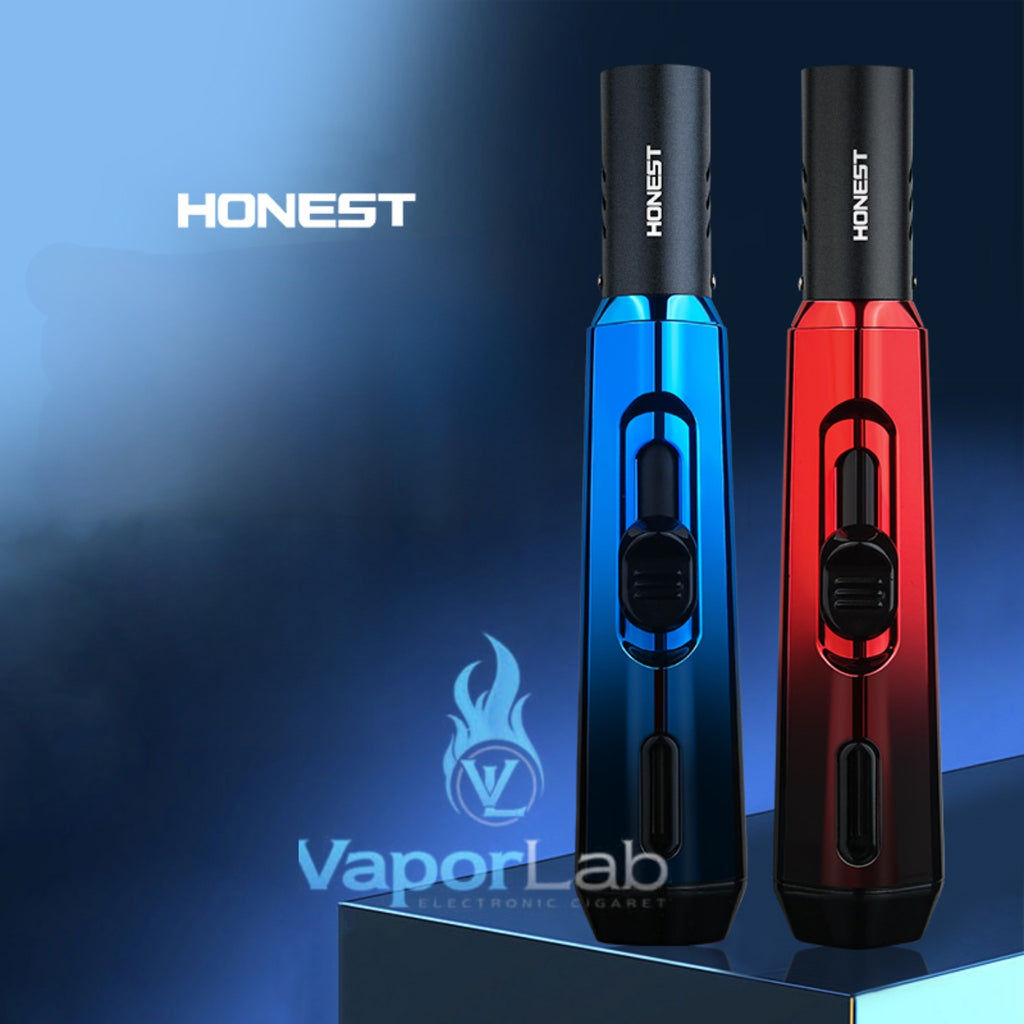 korek api bara las refillable gas jet torch bbq candle lighter pemantik kompor HONEST dengan kaca indikator gas