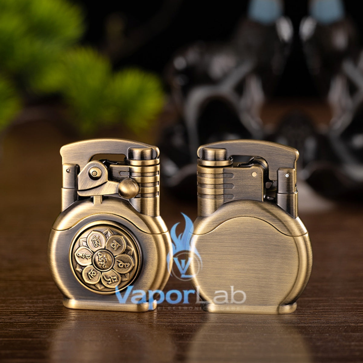 korek besi api bara merah classic vintage rocker arm bisa di spin spinning fidget refillable jet gas lighter unik dengan giftbox