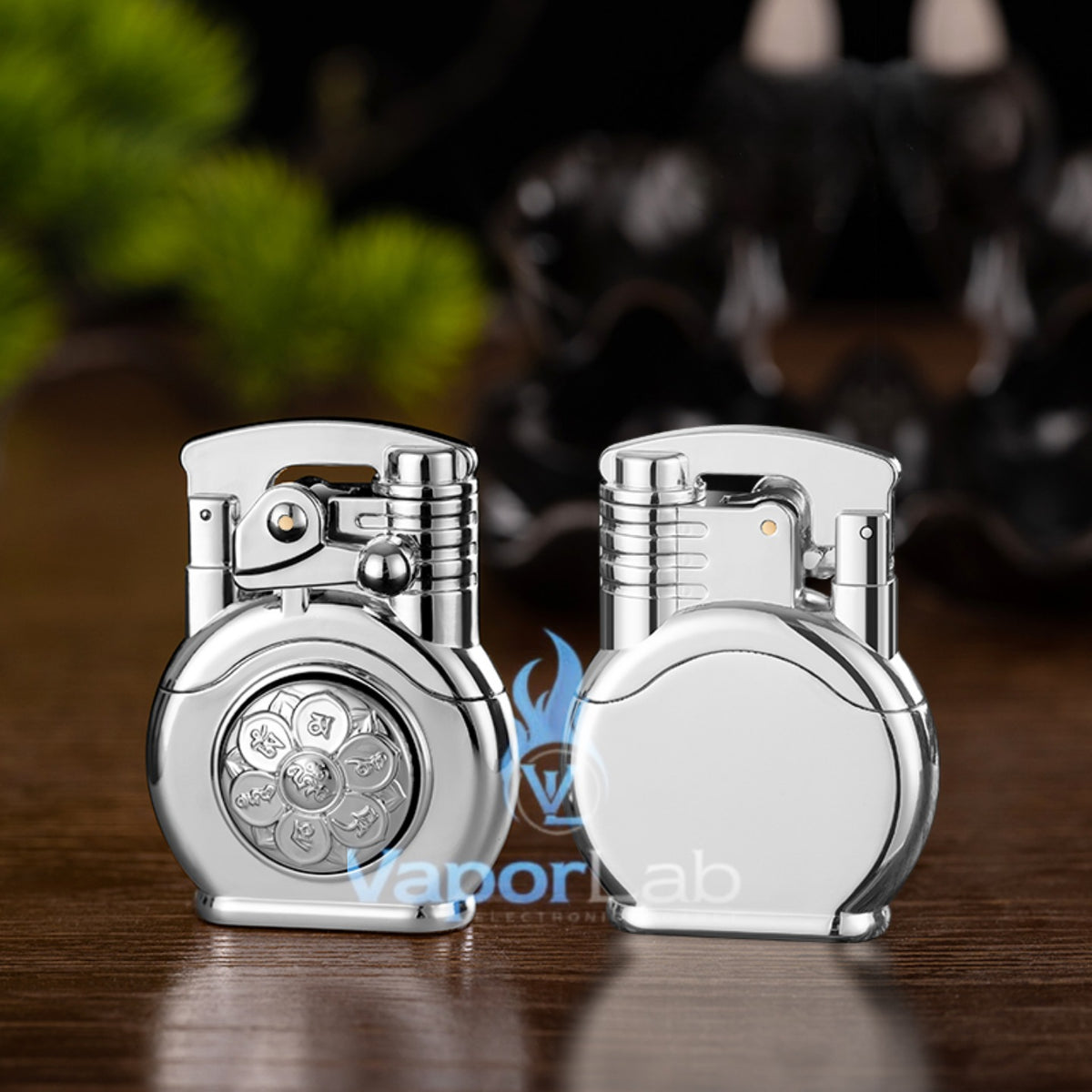 korek besi api bara merah classic vintage rocker arm bisa di spin spinning fidget refillable jet gas lighter unik dengan giftbox