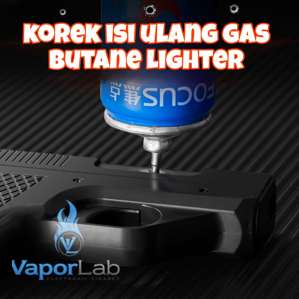 kotak box tempat simpan rokok universal all size merk focus plus korek api gas bisa diisi ulang model pistol dan magazin cigarette case gun lighter