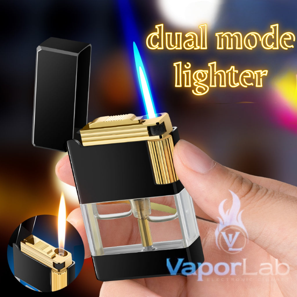 korek api dual mode bara las atau api ada kaca indikator gas transparant joox jet 2 in 1 refillable gas lighter ada denting