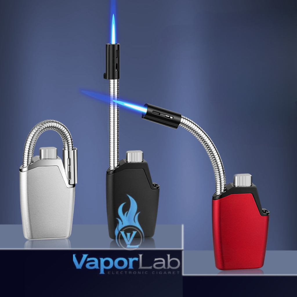 korek api bara las refillable gas torch bbq candle lighter pemantik kompor bisa tekuk fleksibel