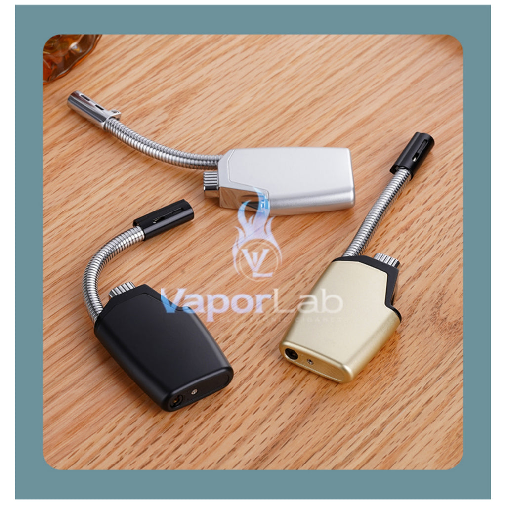 korek api bara las refillable gas torch bbq candle lighter pemantik kompor bisa tekuk fleksibel