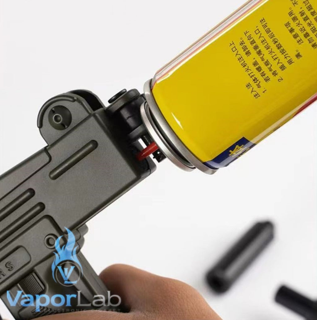 korek api bara las replika model kit pistol uzzi gun display jet torch refillable gas lighter 037B
