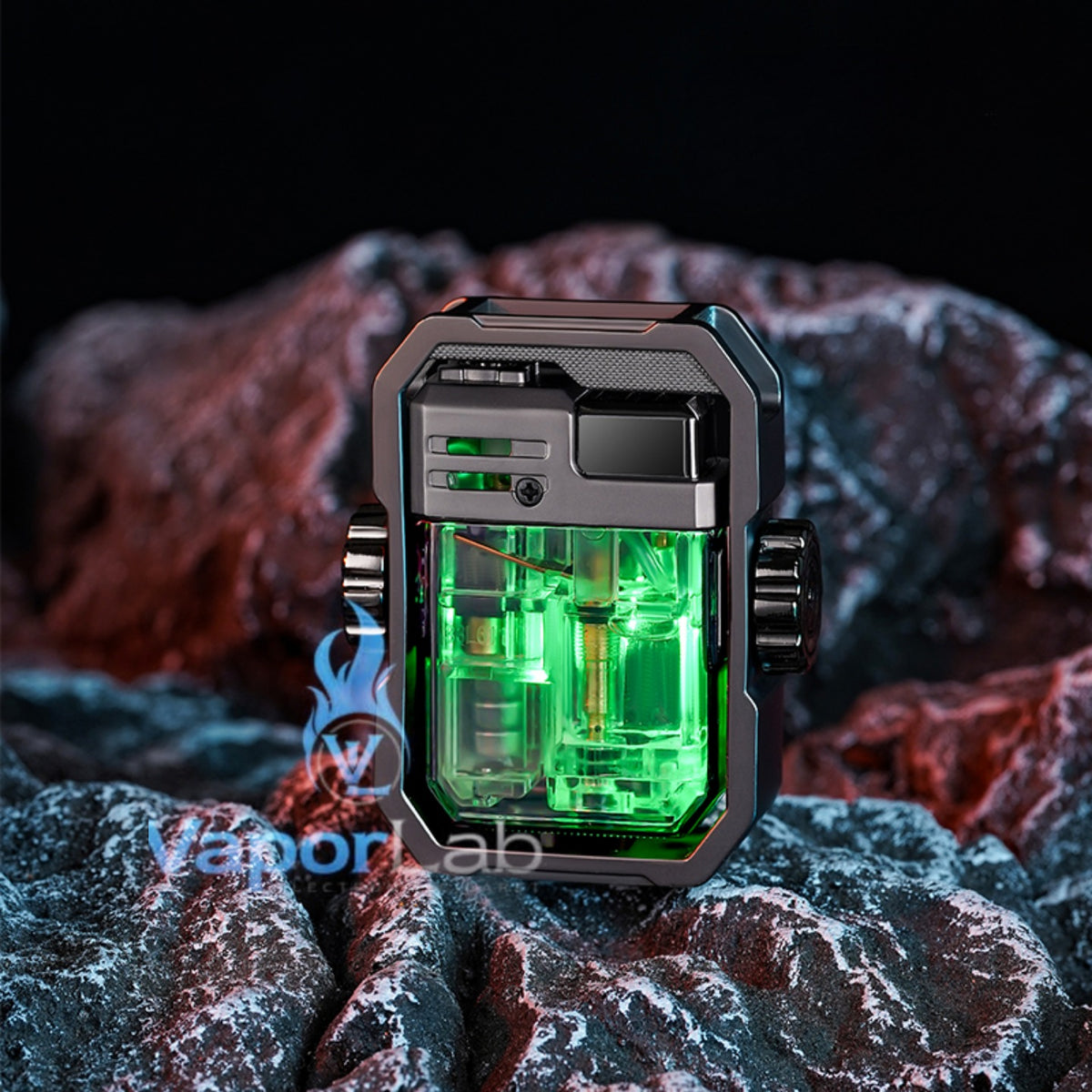 korek api bara spinner spinning gyro jet torch refillable gas lighter transparant flabox keren unik windproof